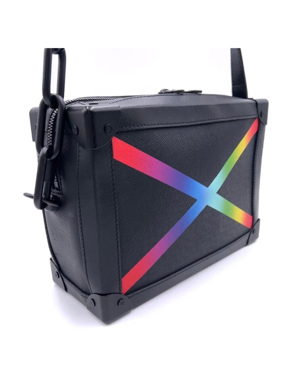 Louis Vuitton Taiga Soft Trunk Shoulder Bag Rainbow